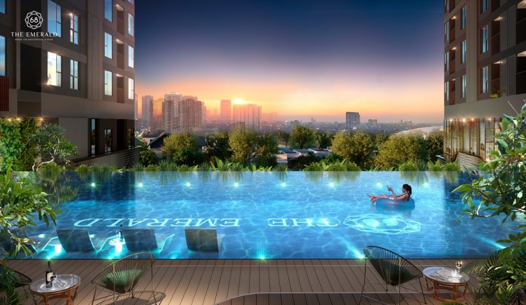 Hồ bơi dự án The Emerald 68