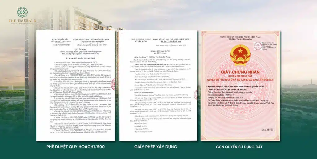 pháp lý dự án the emerald 68