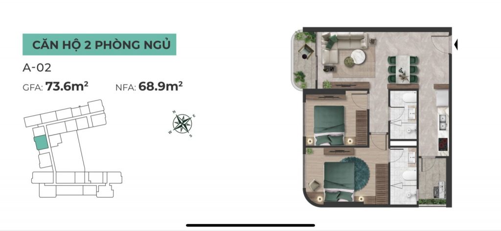 thiết kế căn hộ the emerald